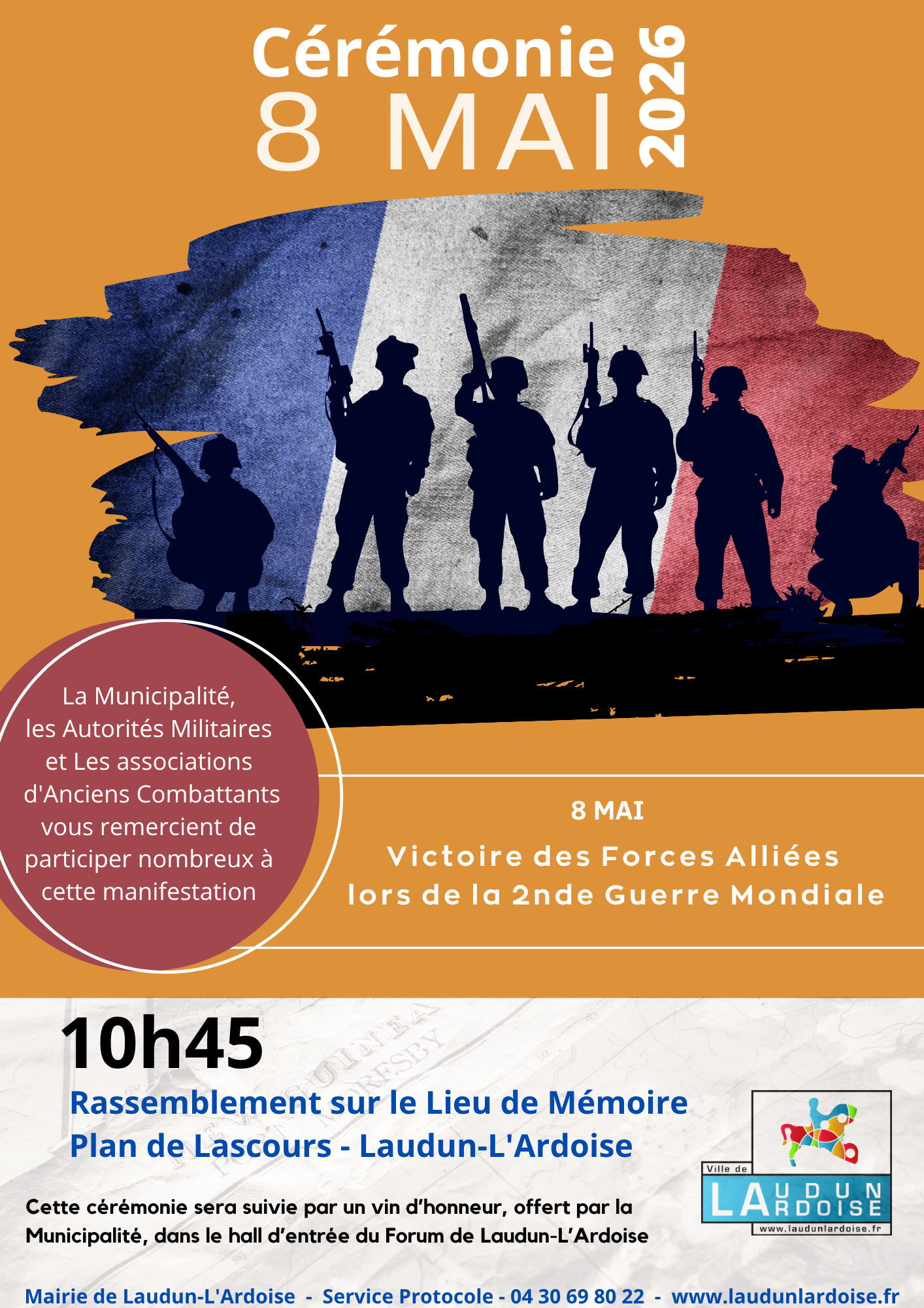 08 05 Rassemblement sur le Lieu de Mémoire Plan de Lascours Laudun LArdoise 10h45 A4 2