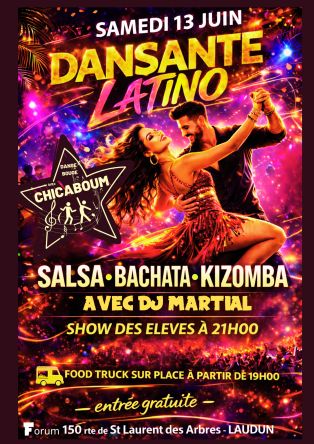 Soirée salsa bachata kizomba+ show des élèves