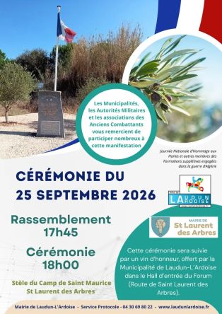 Cérémonie du 26/09/2026