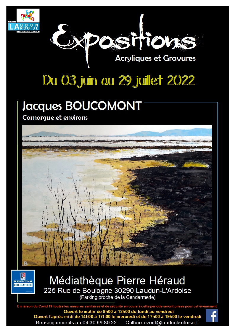 Affiche expo Jacques Boucomont juin juillet 2022 modifiée