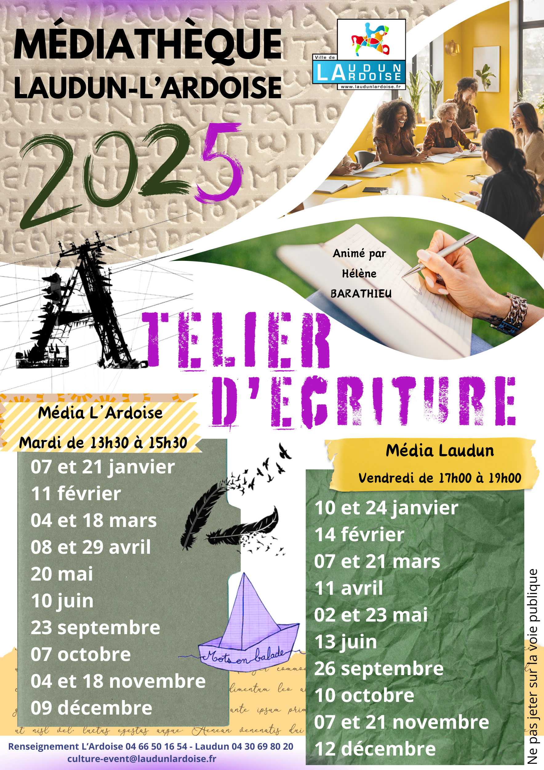 Atelier décriture 2025 Laudun LArdoise