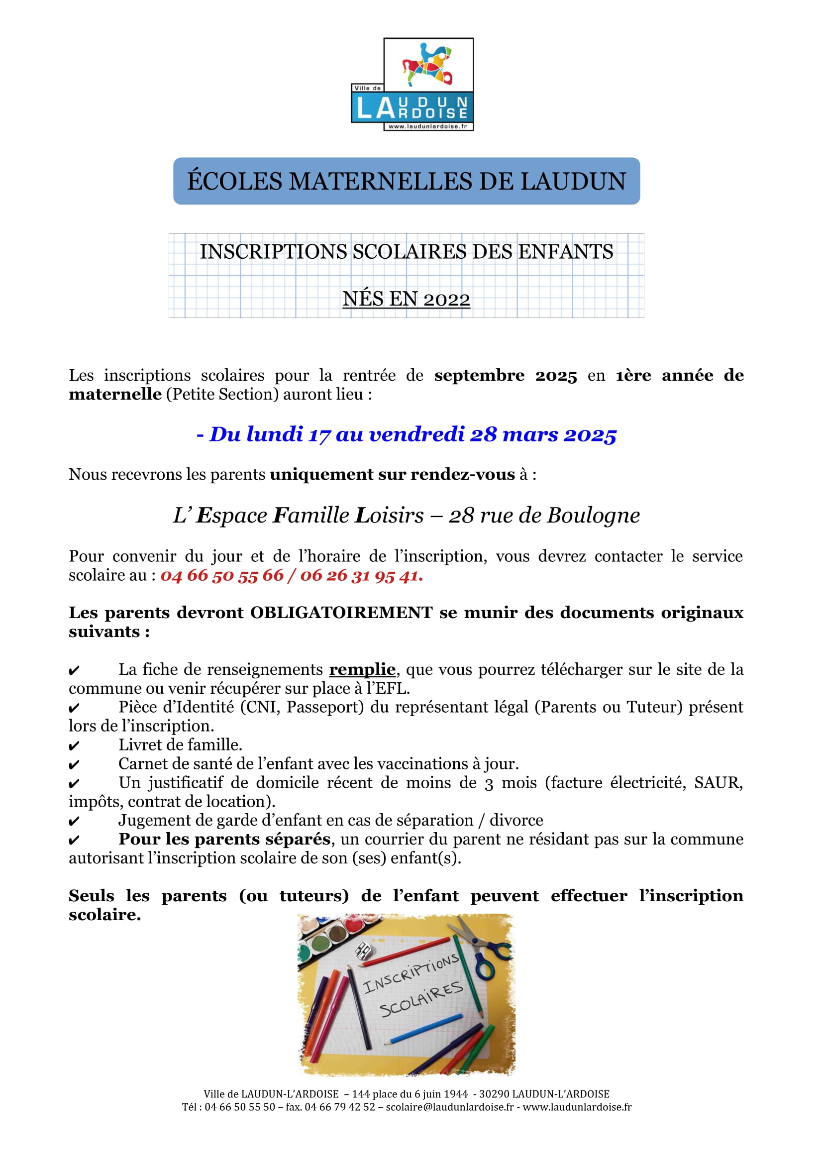 FLYER INSCRIPTIONS SCOLAIRES MATERNELLES 1