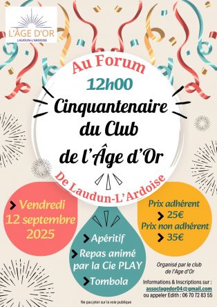 CINQUANTENAIRE CLUB AGE D'OR