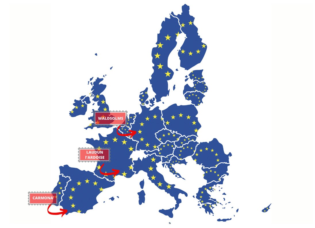 situation carte europe jumelage 1